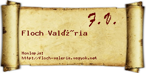 Floch Valéria névjegykártya